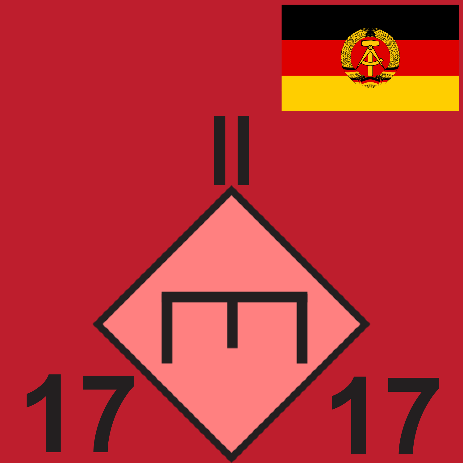 RED GDR 17 ENG BN 1989